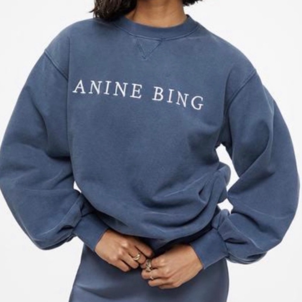 Anine Bing Esme Navy Sweatshirt